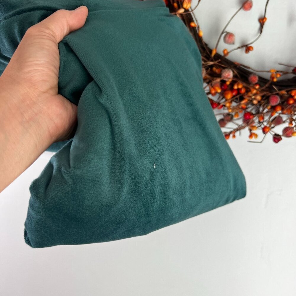 Cable Gauge Studio Womens Plus Sz 2X Cowl Neck Pullover Velour Sweater Top Green - Picture 8 of 8